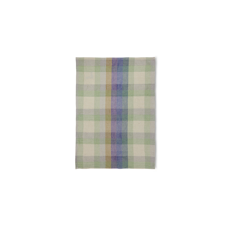 Vida Plaid Tea Towel - Multi colored - Image 2