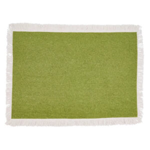 Fringed border placemat - kiwi green (set of 4) m